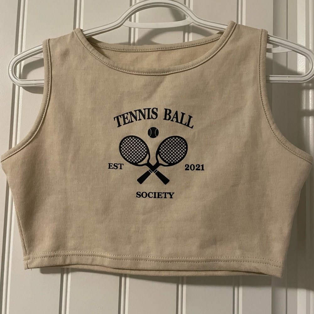 Beige crop top